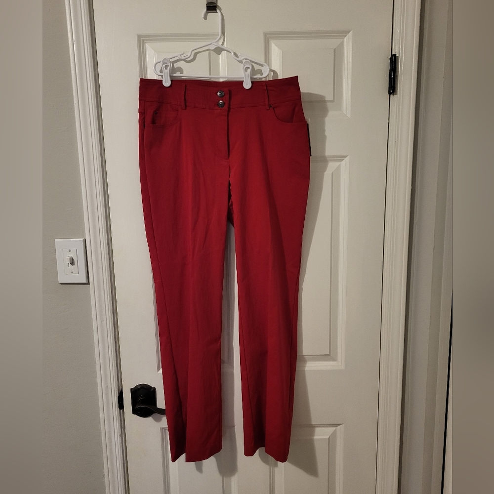 89th & Madison Red Skinny Pants